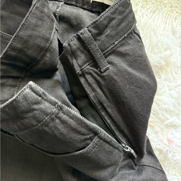 NWOT Zara Black Denim Maxi Skirt with High Slit - Picture 9 of 10